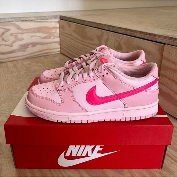 Nike Dunk Low Triple Barbie Pink Women's Shoes - Picture 5 of 5